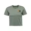 Black Diamond Womens Faded Crop SS Tee in Laurel Green