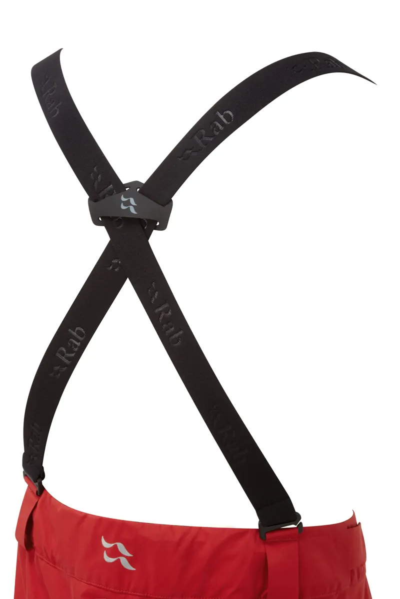 Rab Muztag GTX Mens Waterproof Pants in Ascent Red