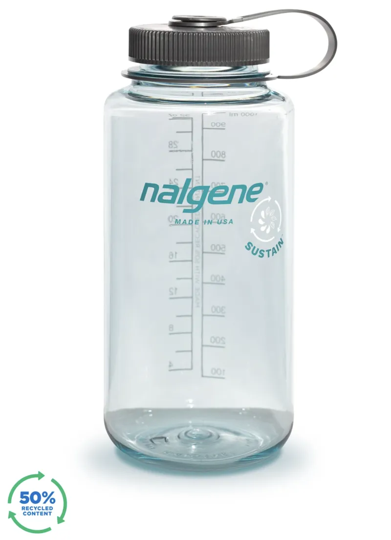 Nalgene Open Tape Format 0,65l Water Bottle Transparent Lid Blue radflasche No BPA Sealing 