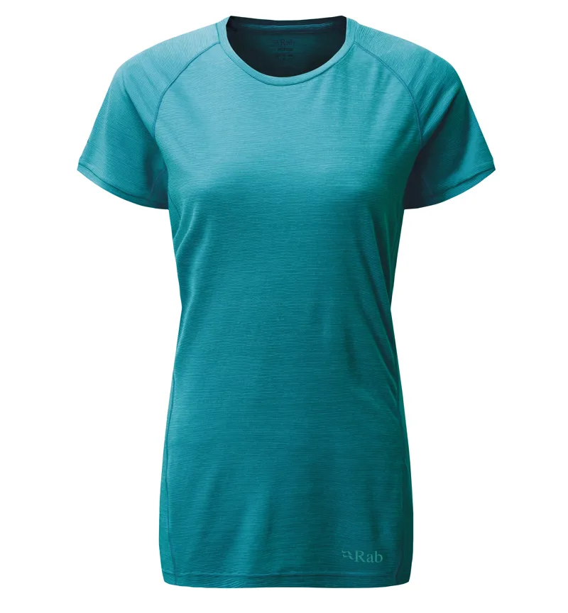 Rab Forge Womens Short Sleeve Baselayer in Aquamarine