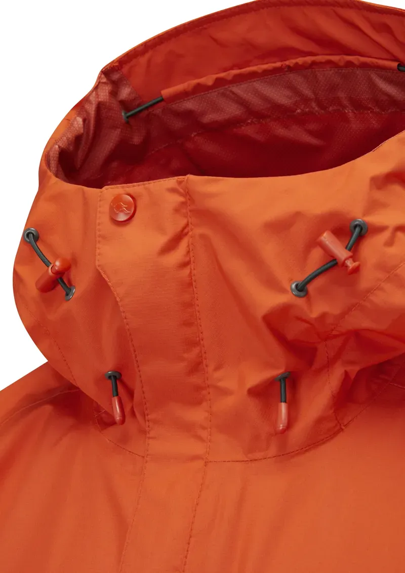 Rab Mens Downpour Eco Waterproof Jacket in Firecracker Rab Mens Downpour Eco Waterproof Jacket in Firecracker