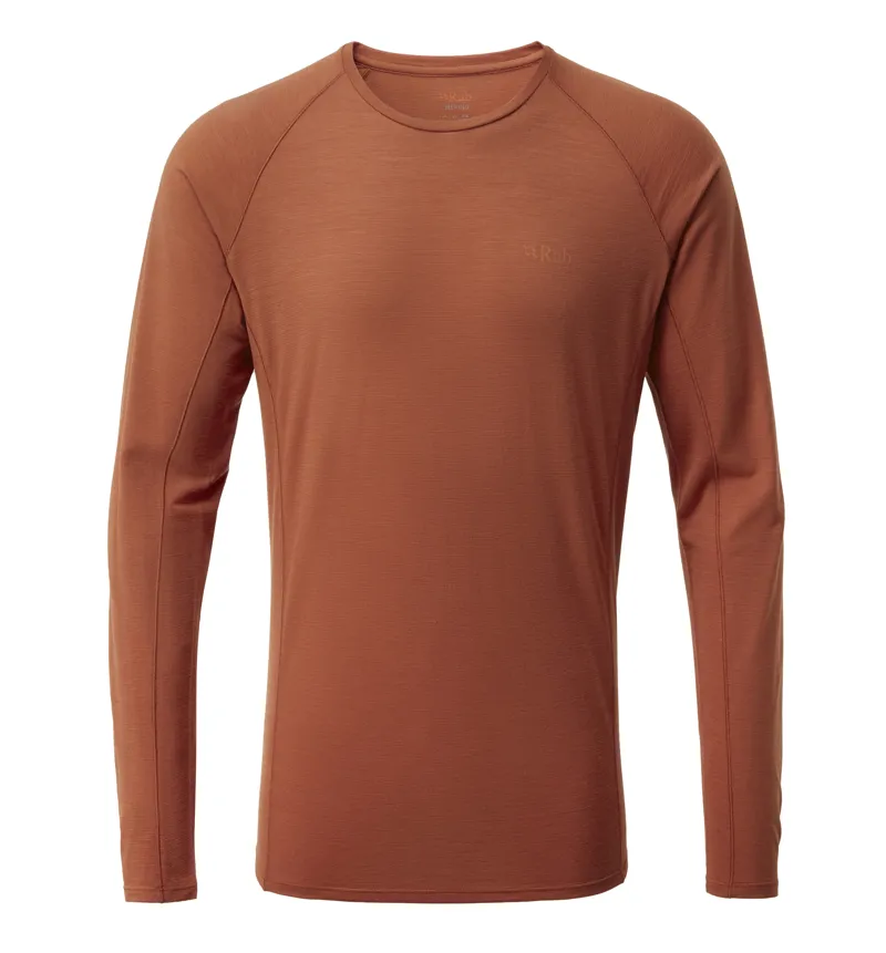 Rab Forge Mens Long Sleeved T-Shirt in Red Clay