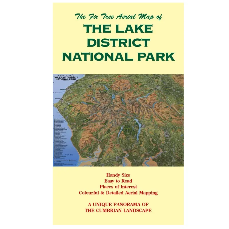Lake District National Park Aerial Map Folded