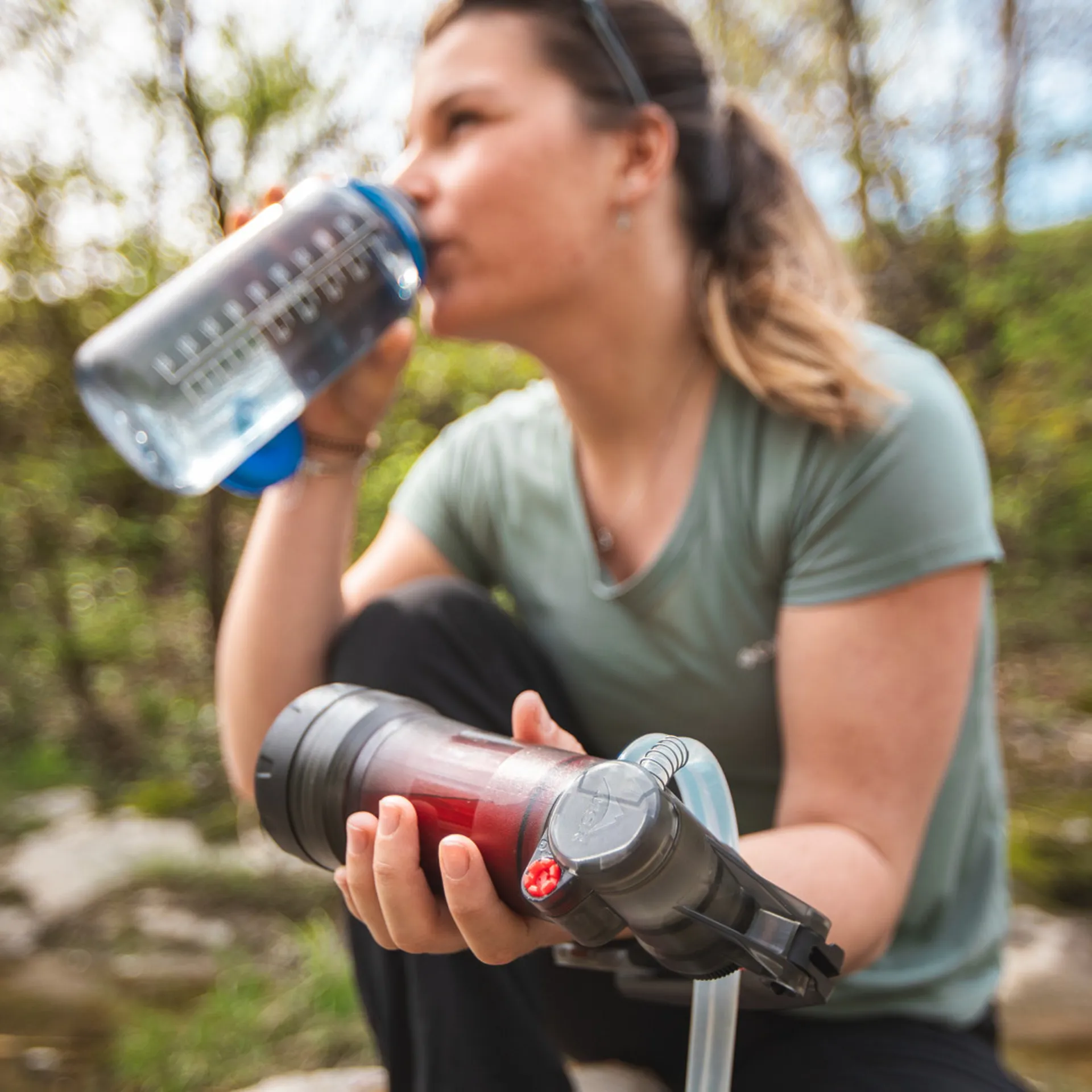 Camping drinking and hydration