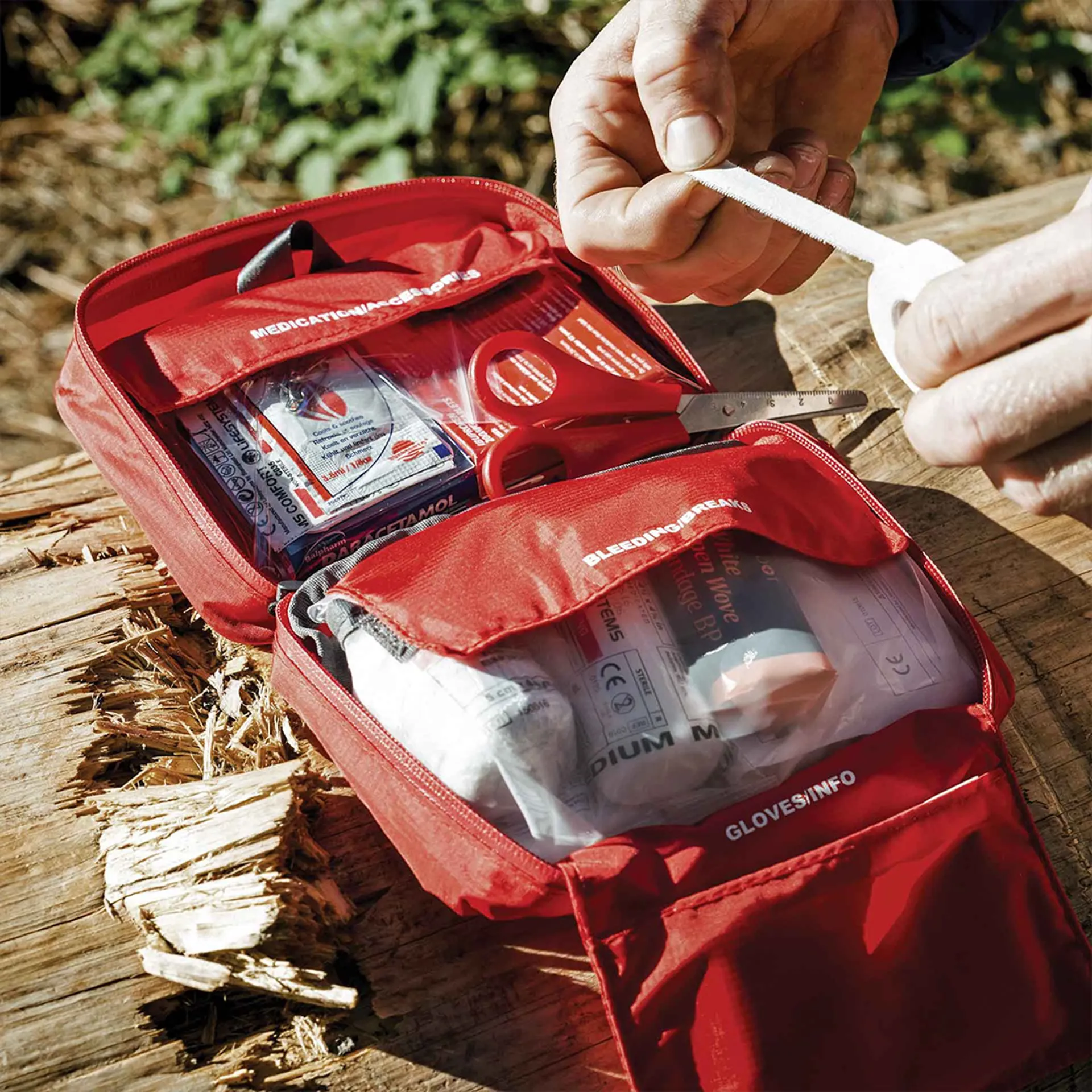 Camping first aid and survival gear