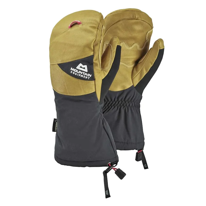 Mountain Equipment Pinnacle Mitt showing durable goatskin palm and waterproof construction