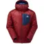 Mountain Equipment Mens Oreus Hooded Jacket in Merlot/Admiral Blue