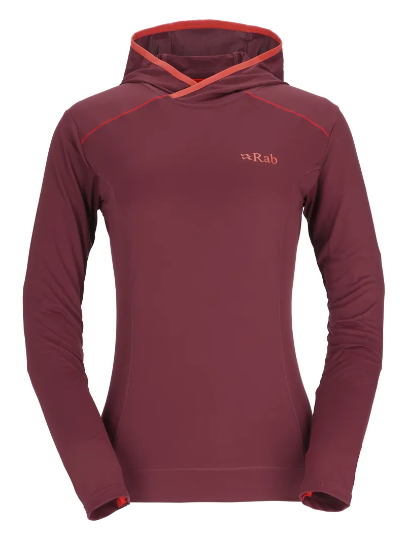 Rab Womens Force Hoody in Deep Heather