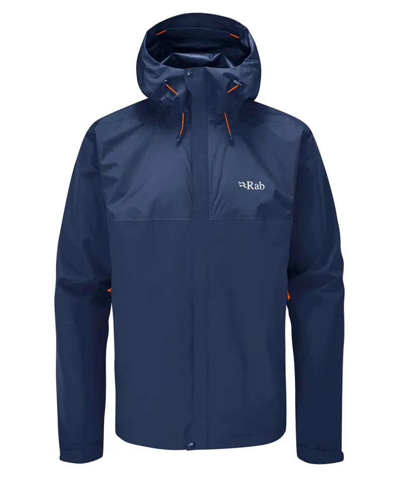 Rab Mens Downpour Eco Jacket in Deep Ink