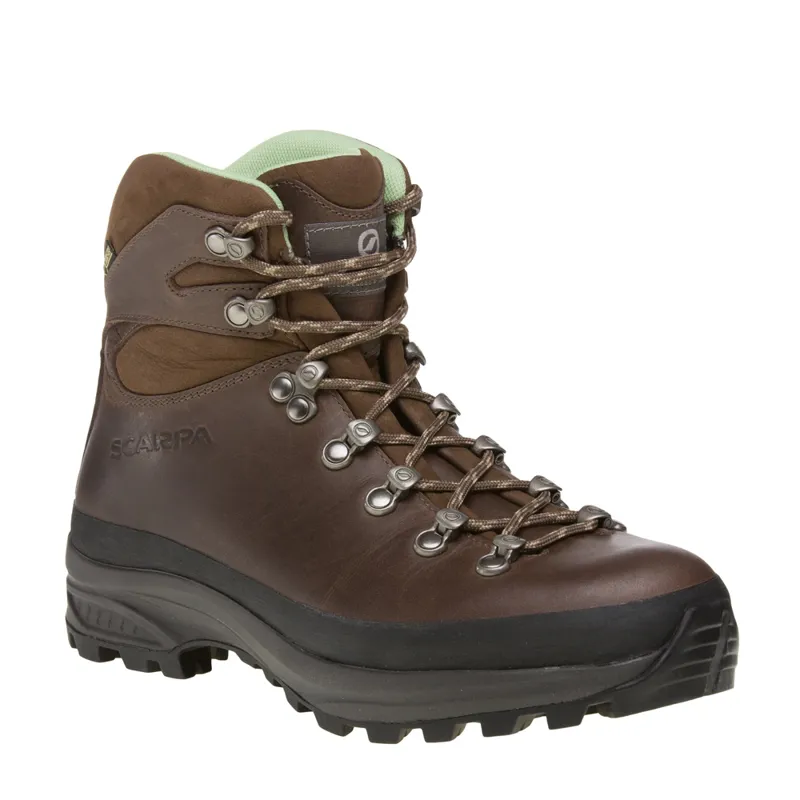 womens brown leather walking boots